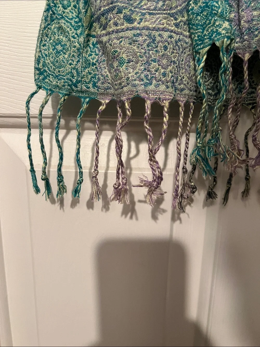 Green Paisley Bohemian Scarf